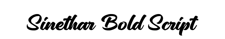 Sinethar Bold Script font preview