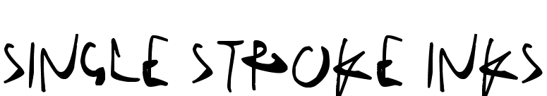 Single Stroke Inks
 font preview