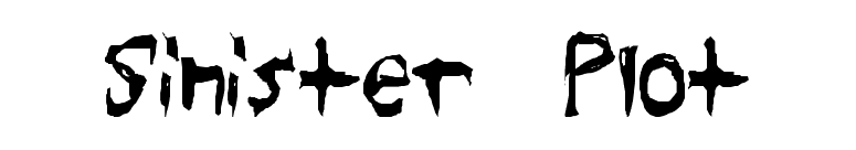 Sinister Plot font preview