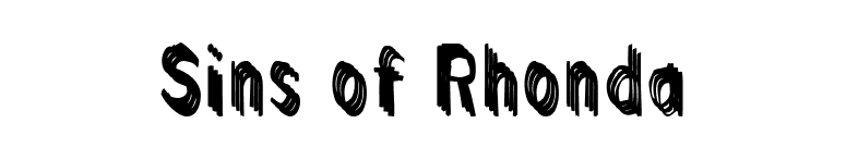 Sins of Rhonda font preview