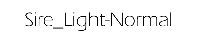Sire_Light-Normal font preview