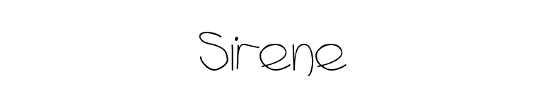 Sirene font preview