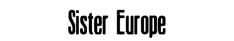 Sister Europe font preview