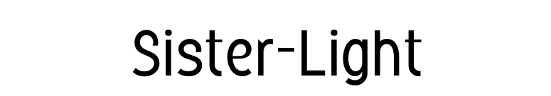 Sister-Light font preview