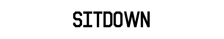 Sitdown font preview