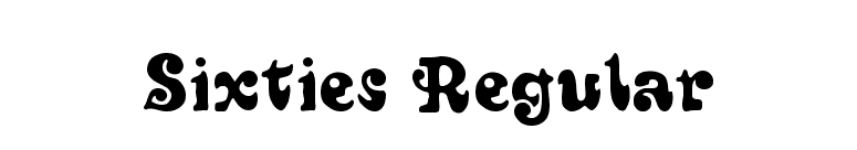Sixties Regular font preview