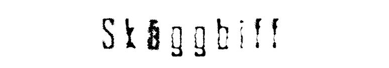Skäggbiff font preview