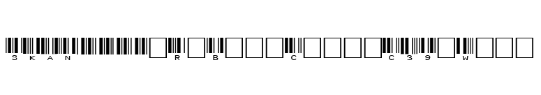 SKANDEMO R Bar Code C39 Wide font preview