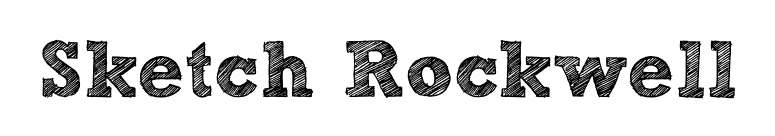 Sketch Rockwell font preview