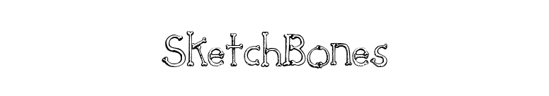 SketchBones font preview