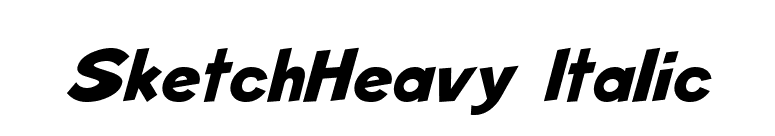 SketchHeavy Italic font preview