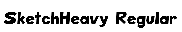 SketchHeavy Regular font preview