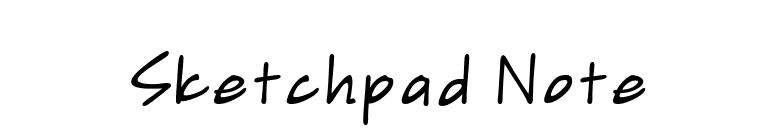 Sketchpad Note font preview