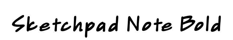 Sketchpad Note Bold font preview
