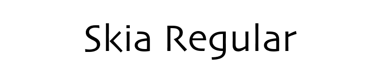 Skia Regular font preview