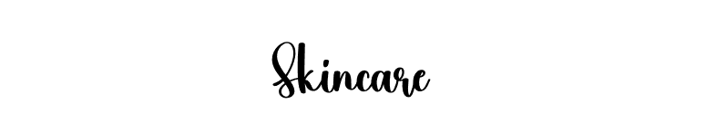 Skincare font preview
