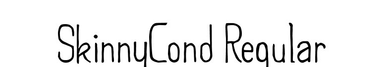 SkinnyCond Regular font preview