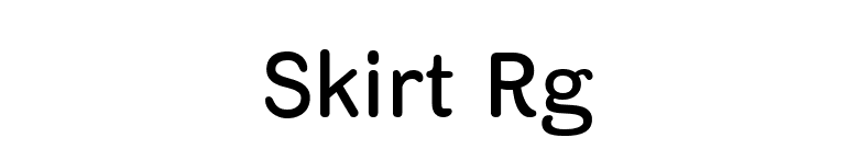 Skirt Rg font preview