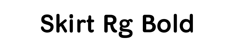Skirt Rg Bold font preview