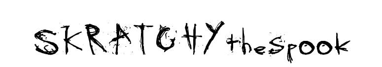 SKRATCHYthespook font preview