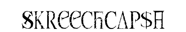 SkreechCapsA font preview