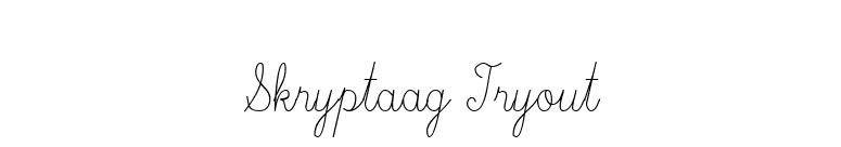 Skryptaag Tryout font preview