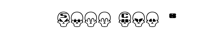 Skull Capz BRK font preview
