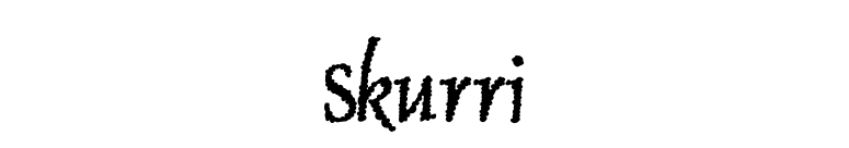 Skurri font preview