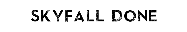 SkyFall Done font preview