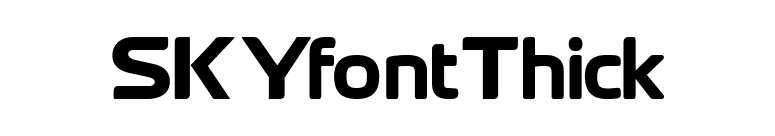 SKYfontThick font preview
