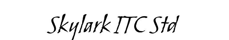 Skylark ITC Std font preview