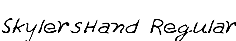 SkylersHand Regular font preview
