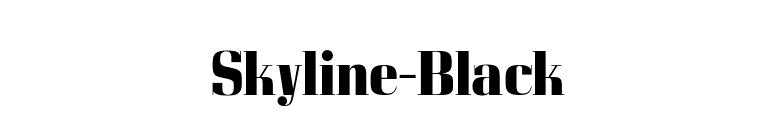 Skyline-Black font preview