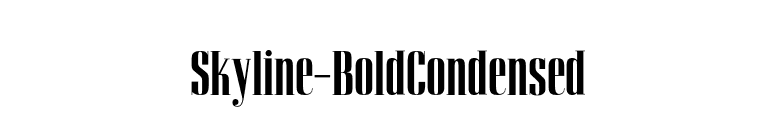 Skyline-BoldCondensed font preview