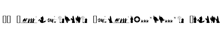 SL Christmas Silhouettes Normal font preview