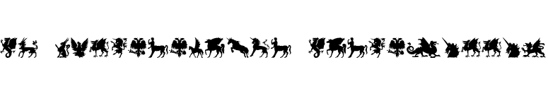 SL Mythological Silhouettes font preview