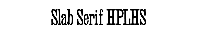 Slab Serif HPLHS font preview