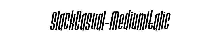 SlackCasual-MediumItalic font preview