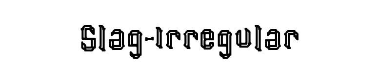 Slag-Irregular font preview
