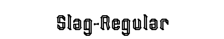 Slag-Regular font preview