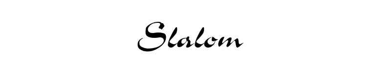 Slalom font preview