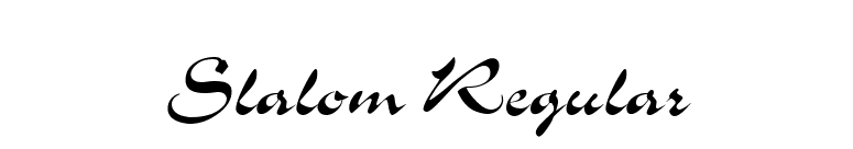 Slalom Regular font preview
