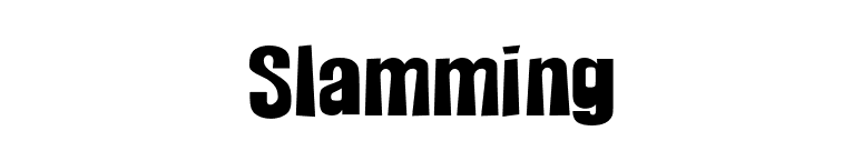 Slamming font preview