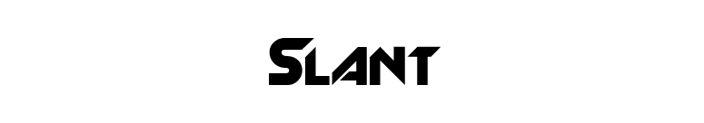 Slant font preview
