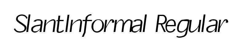 SlantInformal Regular font preview