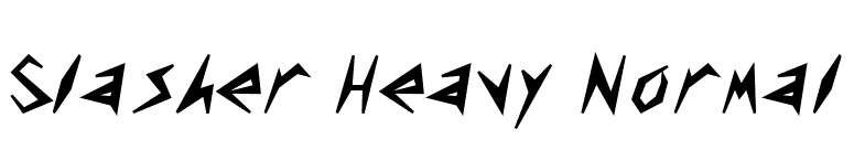 Slasher Heavy Normal font preview