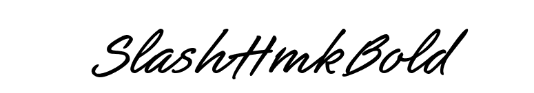 SlashHmkBold font preview