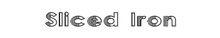 Sliced Iron font preview