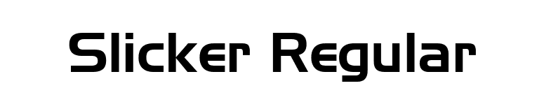 Slicker Regular font preview