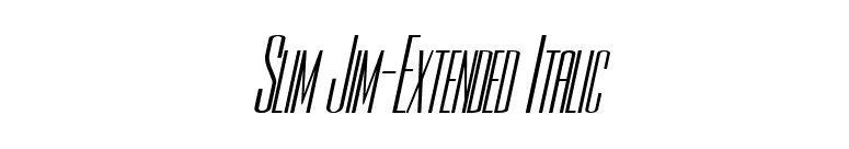 Slim Jim-Extended Italic font preview